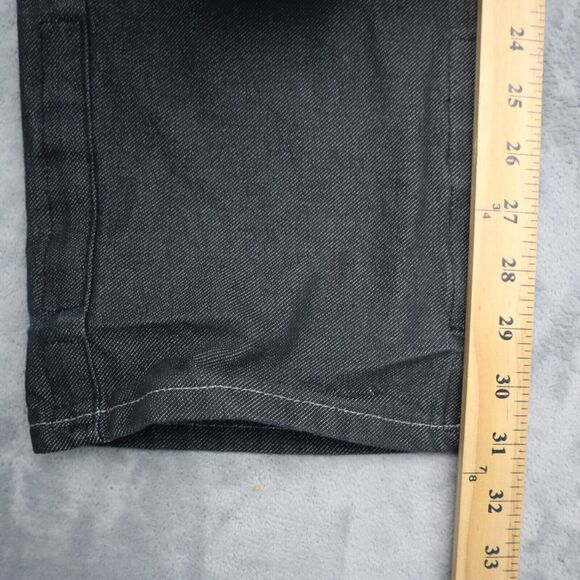 Apparel Collection Jeans Womens 16 Black Straight Mid Rise Button Denim Pants - Picture 5 of 16